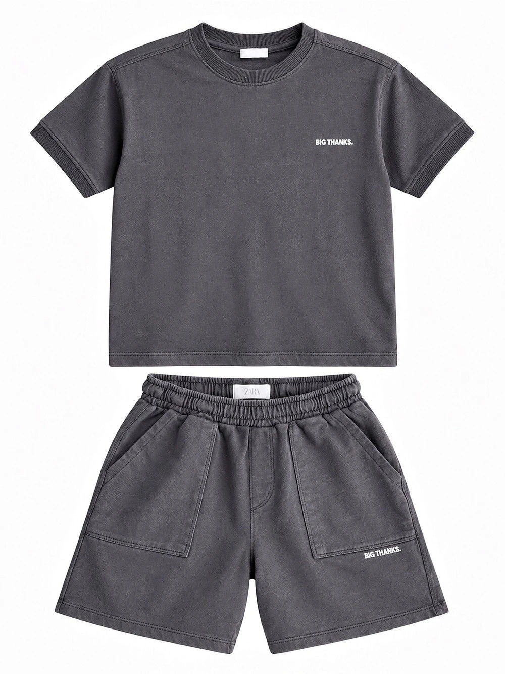 Zara Boys Size 10 Gray Matching Set